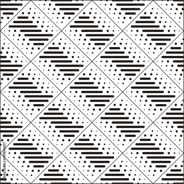 Obraz Pattern of stripes and dots in a rectangle