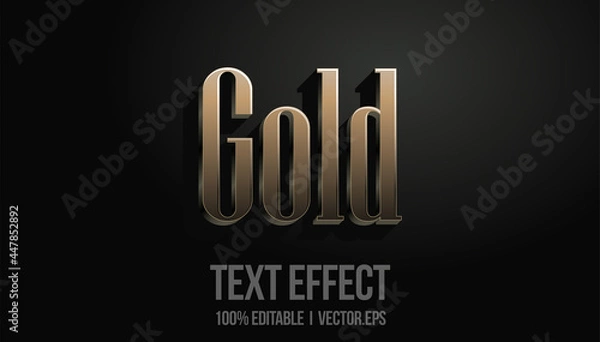 Obraz Gold Text effect with black background