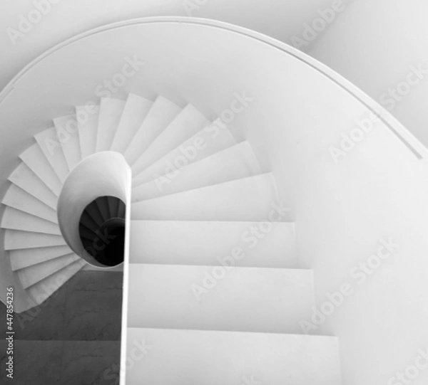 Obraz white spiral staircase