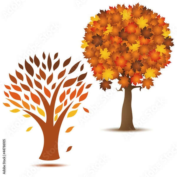 Obraz Autumn tree illustration.