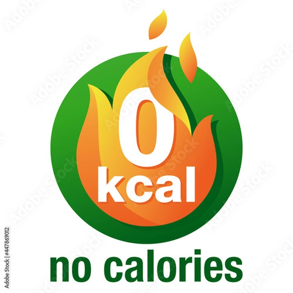 Obraz zero calories - 0 kcal icon for packaging