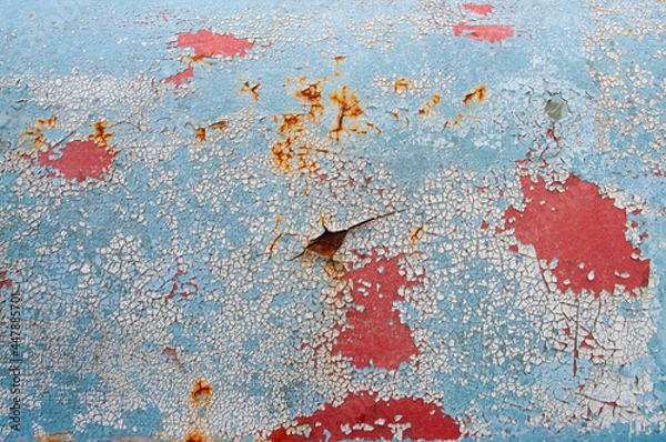 Obraz Old metal surfaces that rust and lack maintenance.
