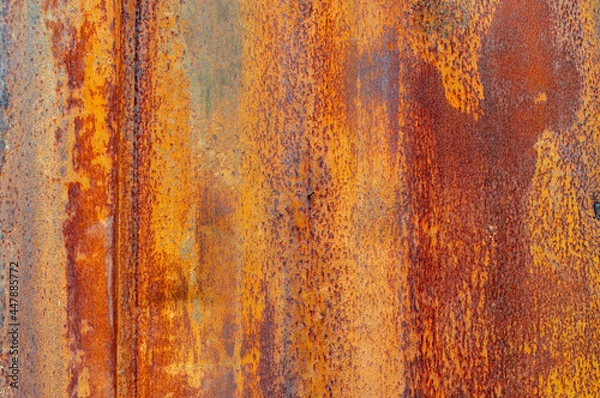 Fototapeta Old metal surfaces that rust and lack maintenance.
