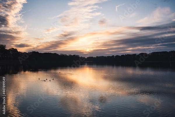 Obraz sunrise over a lake
