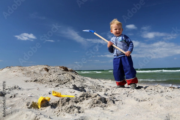 Obraz Schaufelspaß am Ostseestrand
