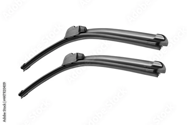 Fototapeta Pair of windshield wipers on white background studio shot