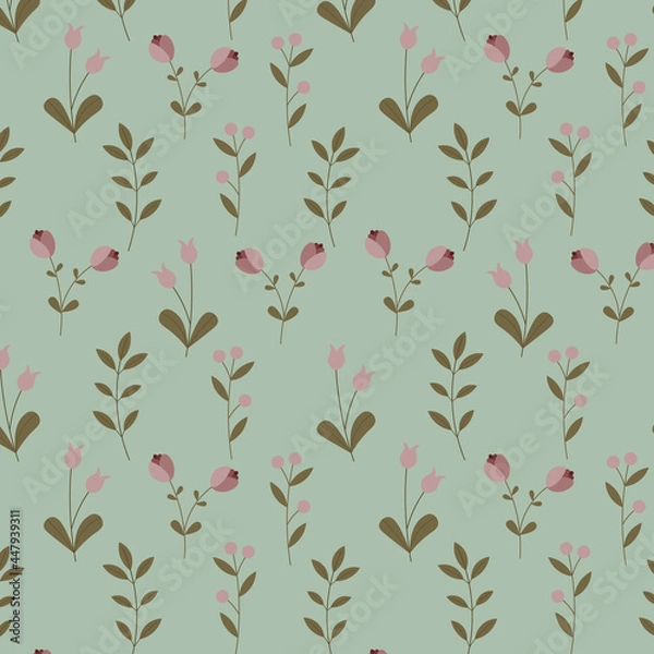 Fototapeta Abstract organic floral pattern background. Vector.