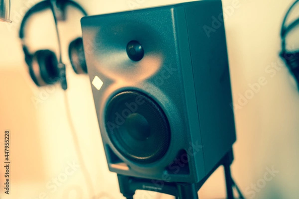 Fototapeta Audio speaker monitor recording studio