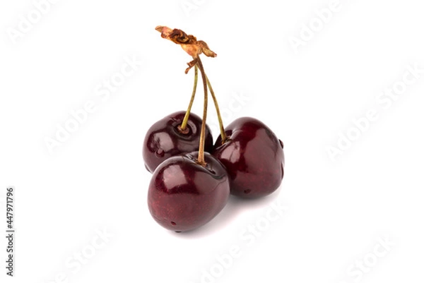Fototapeta 3 berry cherry on white background isolate