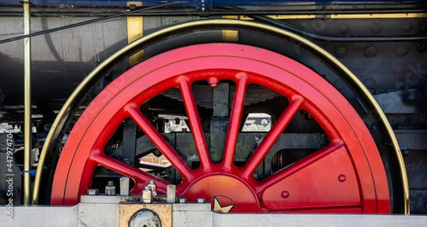 Obraz Top half of Train Wheel