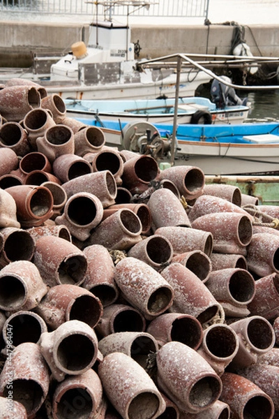 Obraz タコつぼ　タコ漁