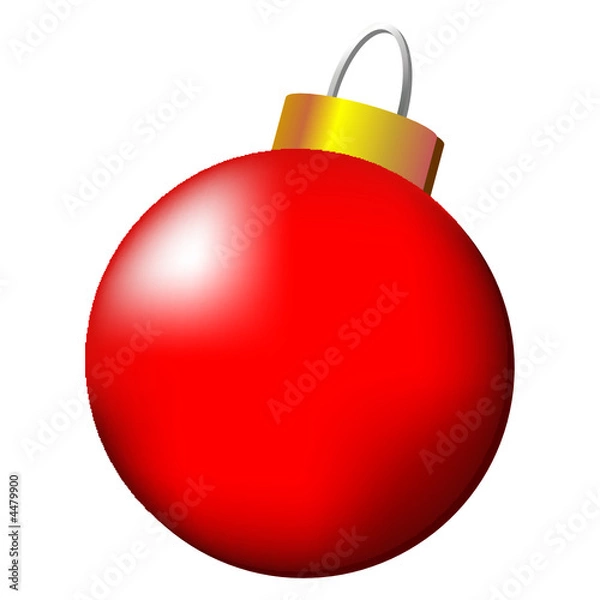 Fototapeta Christmas ball isolated over white background