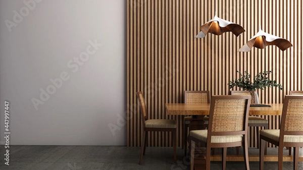 Obraz design scene with dining sets