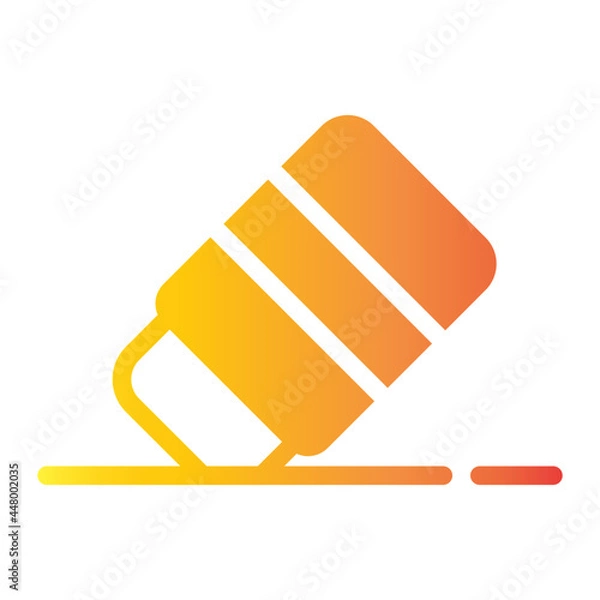 Fototapeta eraser flat gradient icon