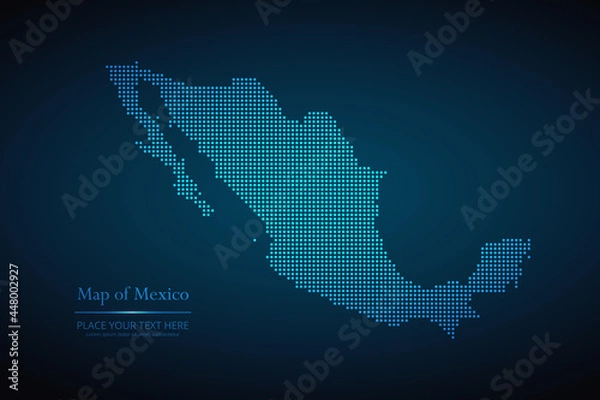 Fototapeta Dotted map of Mexico. Vector EPS10.