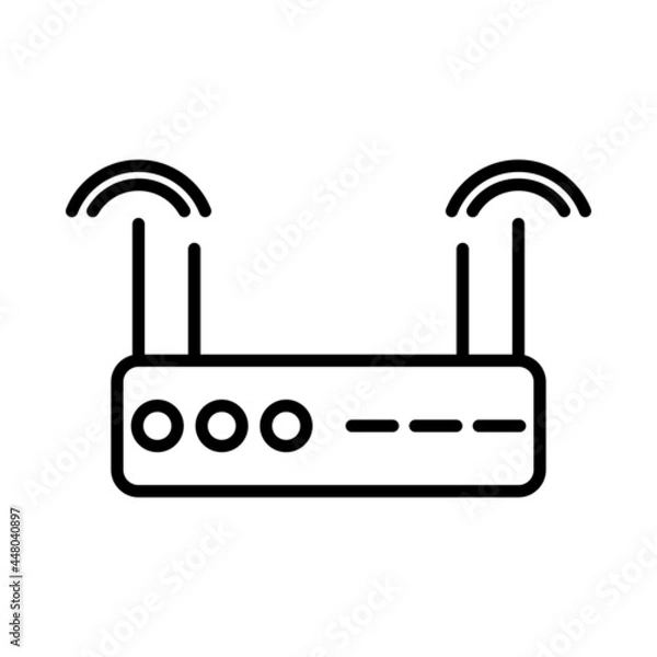 Fototapeta Router Vector Line Icon Design