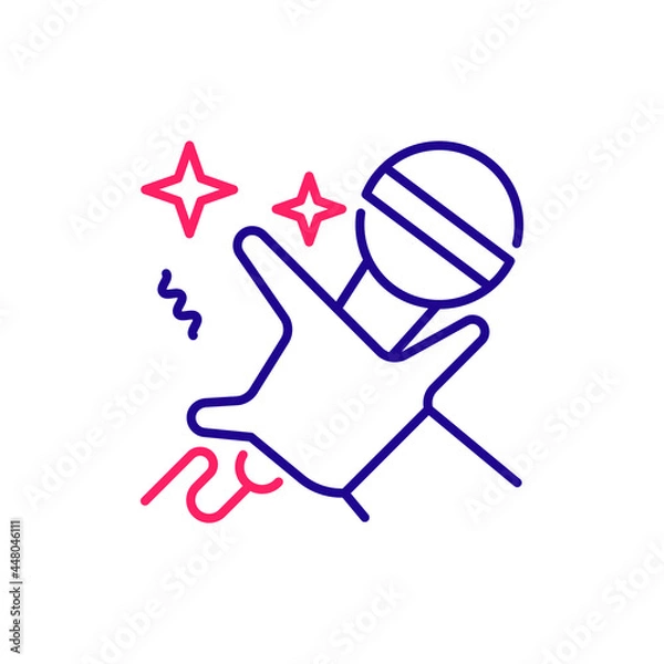 Fototapeta Karaoke vector 2 colour icon style illustration. EPS 10 File
