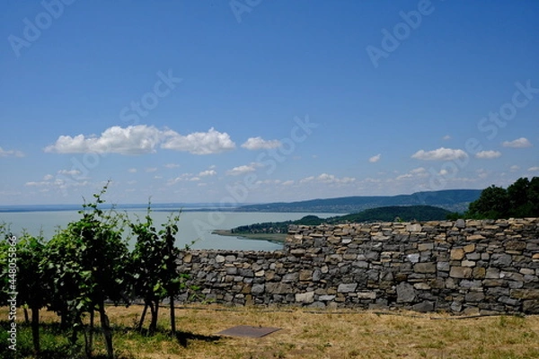 Fototapeta lake view with bay from the mountain