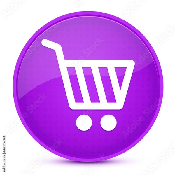 Fototapeta Shopping cart aesthetic glossy purple round button abstract