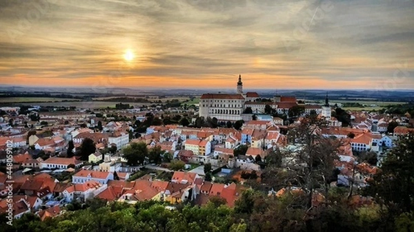 Obraz sunset over the city