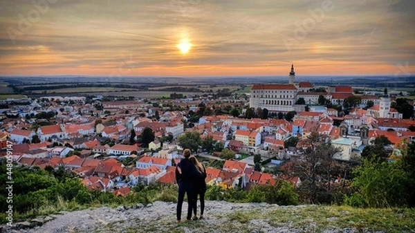 Obraz sunset in the city