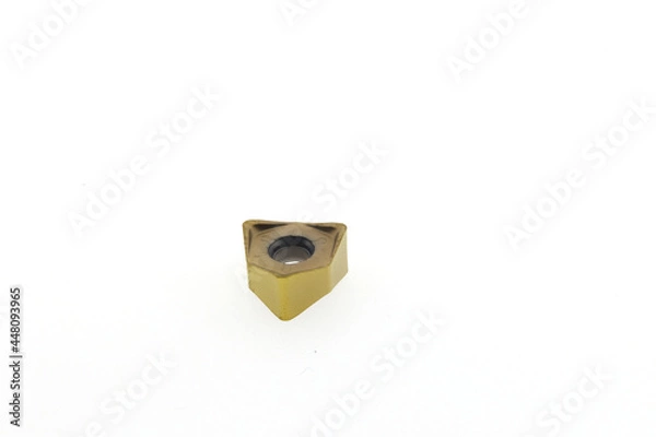 Obraz yellow coated carbide insert for milling
