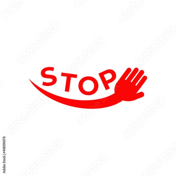 Fototapeta Stop sign logo design template