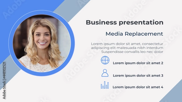 Fototapeta Sliding Business Presentation Replacement Title