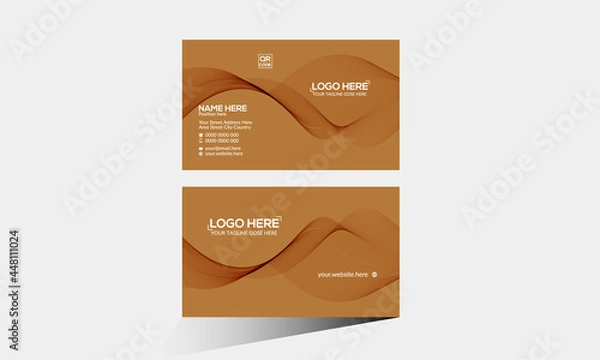 Obraz Orange colored Simple Business Card Design