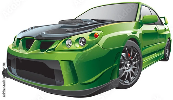 Obraz green custom car