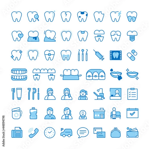 Obraz 歯のアイコンセット　イラスト