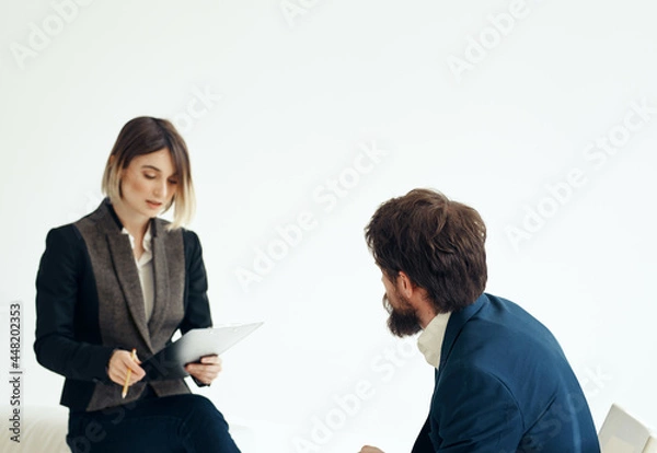 Fototapeta work colleagues office communication work documents