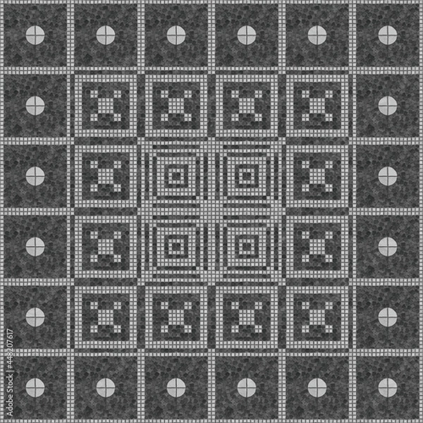 Obraz Large square with stone paving