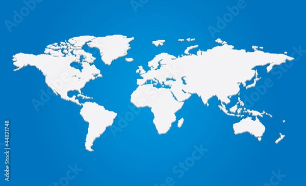 Obraz Vector 3d world map