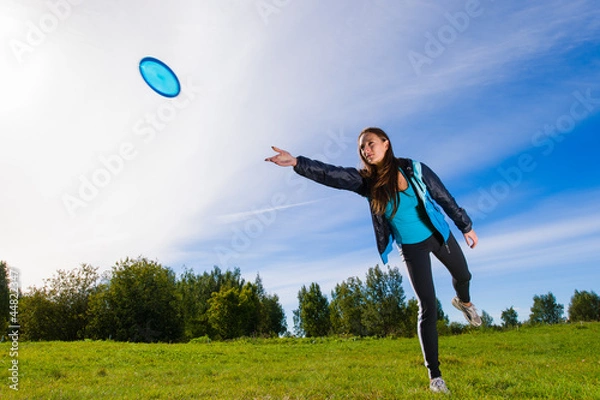 Obraz Dysk i kobieta