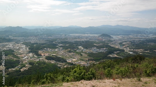 Obraz 춘천 대룡산에서 바라본 춘천 시내 모습