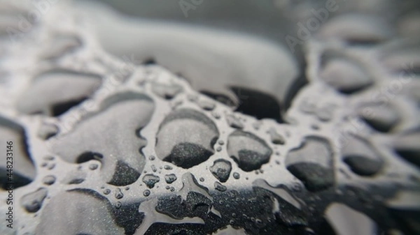 Obraz 비 온뒤의  차창에 맺힌 물방울