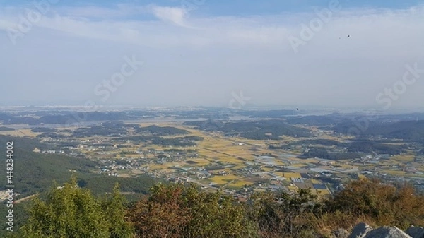 Obraz 한국 강화도  별립산에서 내려다보는 풍경