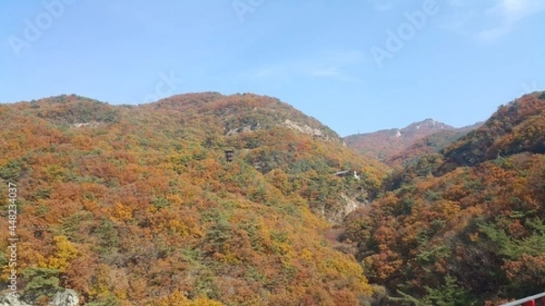 Obraz 한국의 감악산 가을 단풍든 모습