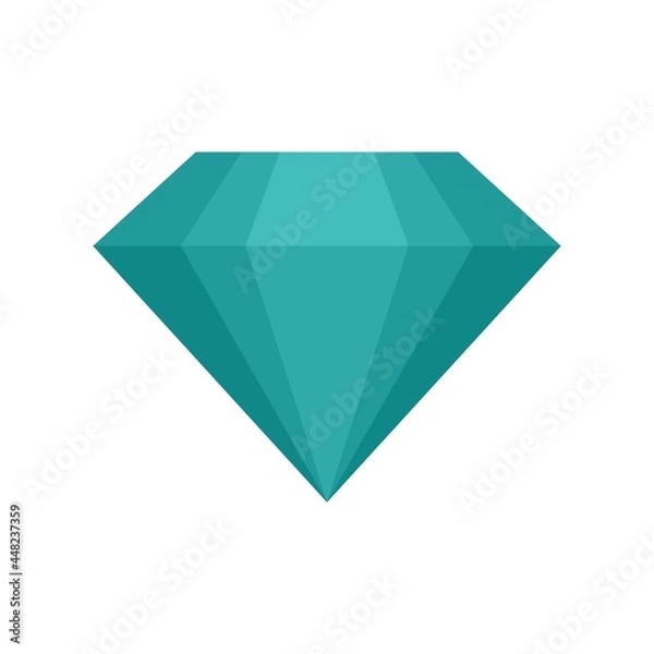 Fototapeta Rock diamond icon flat isolated vector