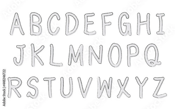 Obraz 手描き風アルファベットのイラストセット