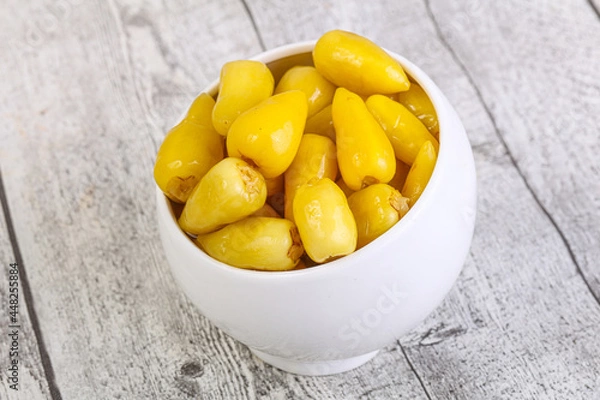 Obraz Pickled Yellow spicy mini pepper