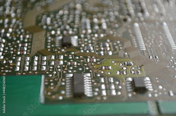 Obraz electronic circuit board with components