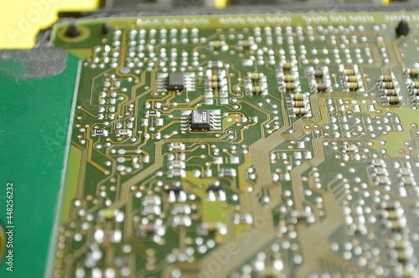 Obraz electronic circuit board with components