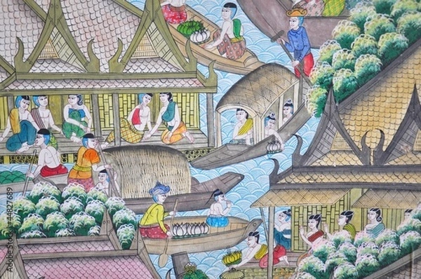 Obraz Art on Thai temple wall