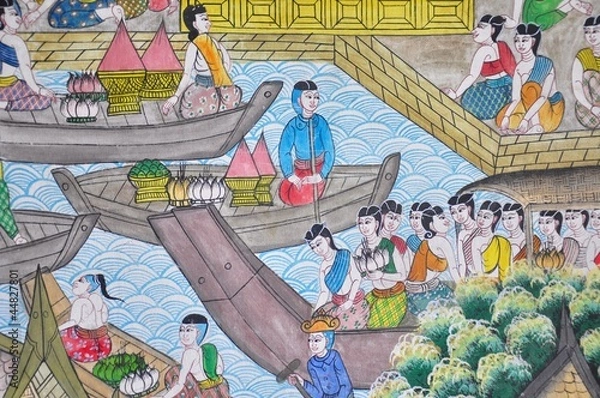 Obraz Art on Thai temple wall