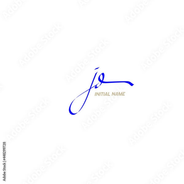 Obraz jd handwritten logo for identity