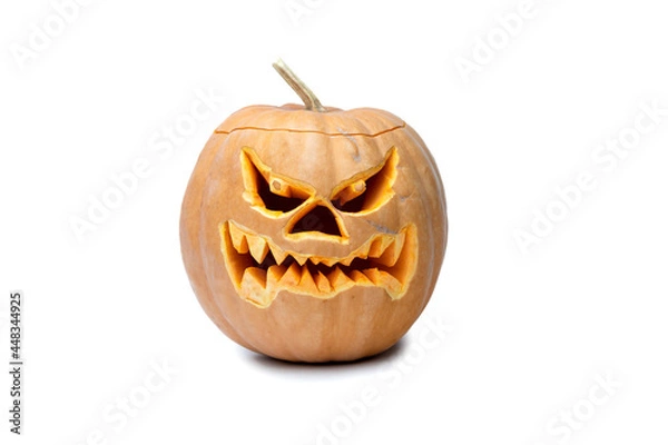 Obraz  Halloween Pumpkin on white background.