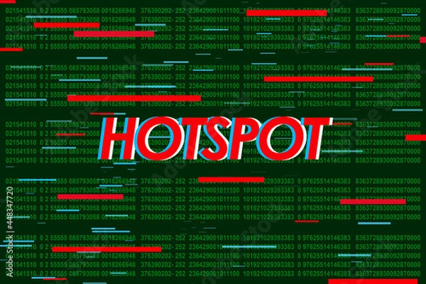 Fototapeta 2d rendering hot spot Wireless communication concept 
