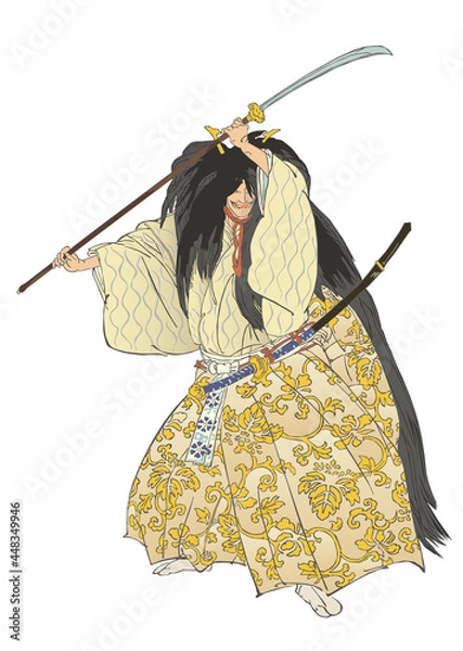 Obraz 能　月岡耕漁　能楽百番「船弁慶」